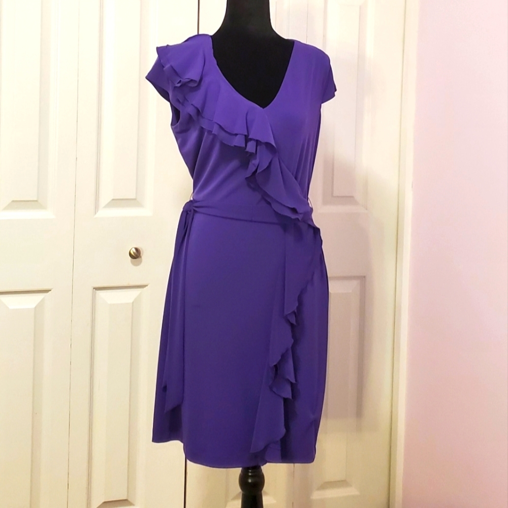 Calvin Klein Purple Cocktail Dress Size 8